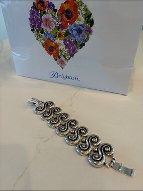 NWT Brighton Silver Swirl Link Bracelet - Silver
